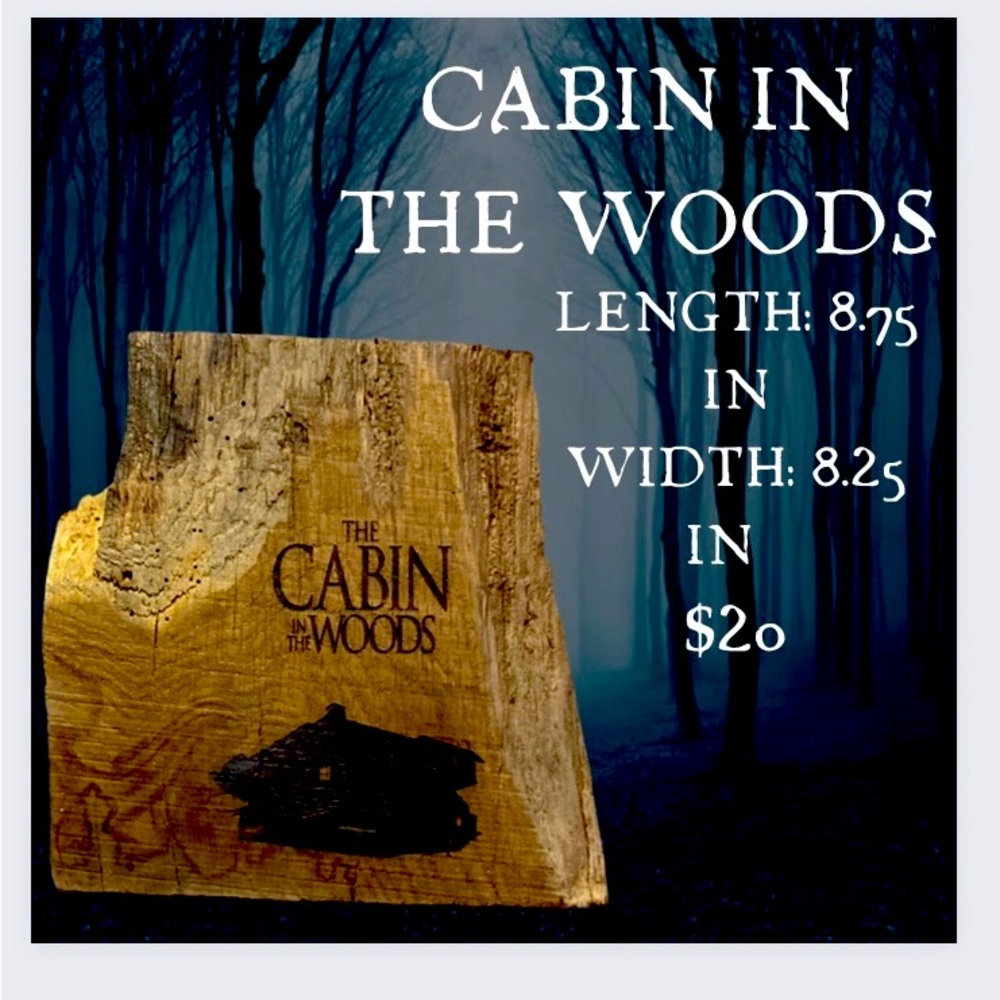 Classic unique scary movie piece to add to your cabin or home this october.
